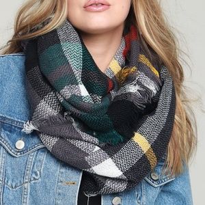 L.I.B Accessories - Basic Everyday Plaid Infinity Scarf L.I.B Accessories - Basic Everyday Plaid Infinity Scarf